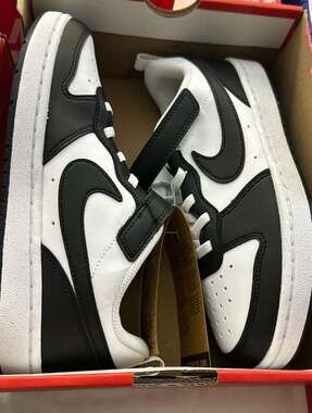 Nike Court Borough Low Recraft Little Kids' Shoes Black White